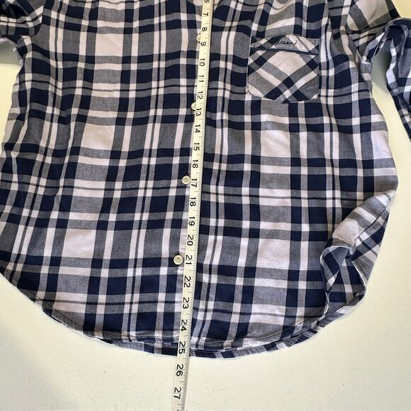 Victoria's Secret - Cozy Flannel Blue White Long Pajama Set Size M - Picture 9 of 13